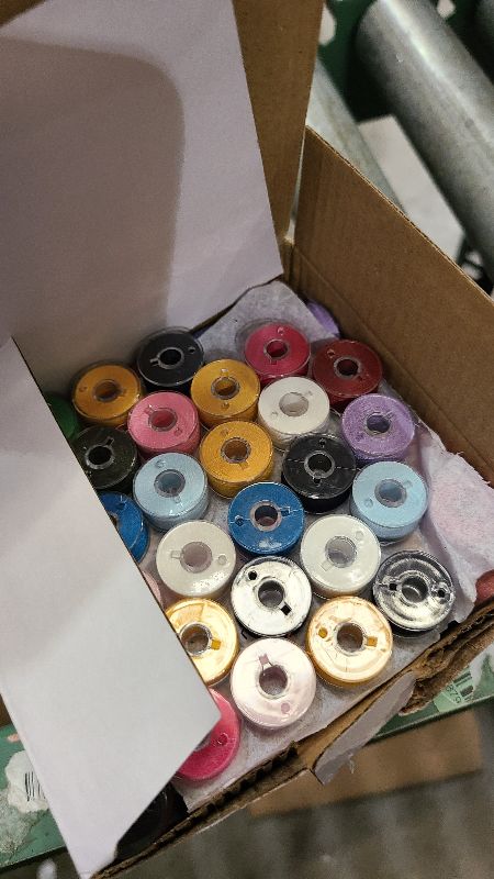 Photo 1 of 144 Pieces Prewound Bobbins Sewing Thread Bobbins Compatible with Brother/Babylock/Janome/Elna/Singer Embroidery Machine, Size A (24 Colors)