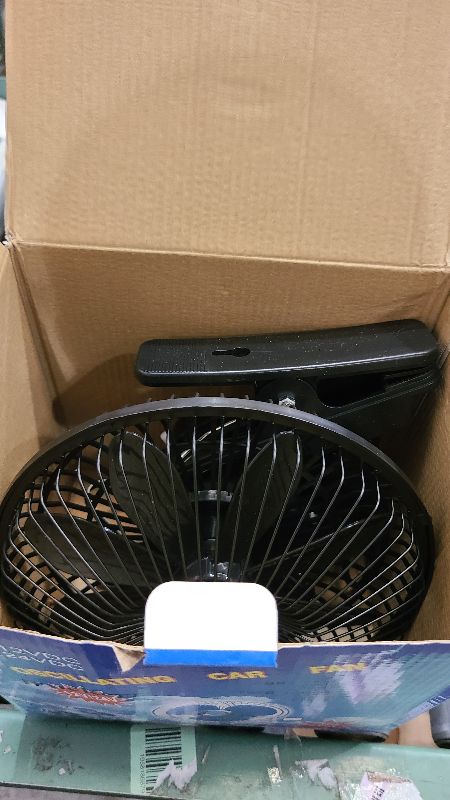 Photo 1 of 12 Volt Oscillating Fan, Portable Car Fan Wide-Bound Cooling Ventilation, Car DC Clip Fan, Truck, RV, Automotive 12v Fan