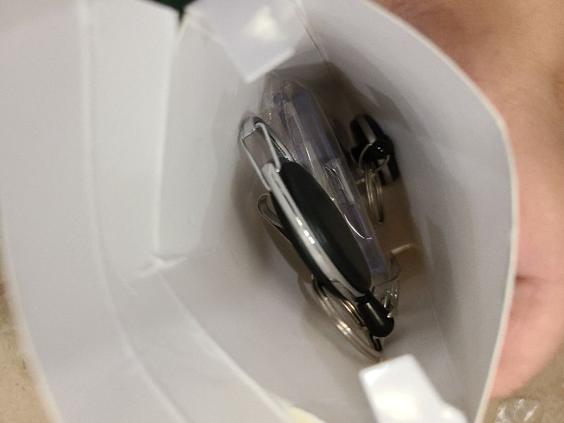 Photo 1 of 2 Set Badge Holder Retractable Clip Heavy Duty Badge Reel with Acrylic Clear Vertical ID Card Badge Holders for Work Office Nurse Teacher Student