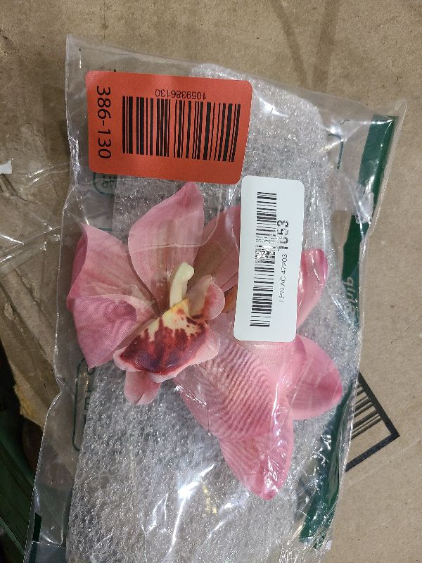 Photo 1 of 1 PCS Orchid Flower Hair Clips, 6Inch Large Hawaiian Artificial Flower Hair Barrettes Hibiscus Hair Clips for Wedding Bridal Beach Party