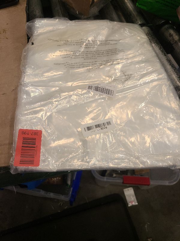 Photo 1 of 100 Clear Plastic Bags with Handles - 12"x15" Glossy Retail Shopping Bags for Small Business, Boutique, Gift and Trade Show