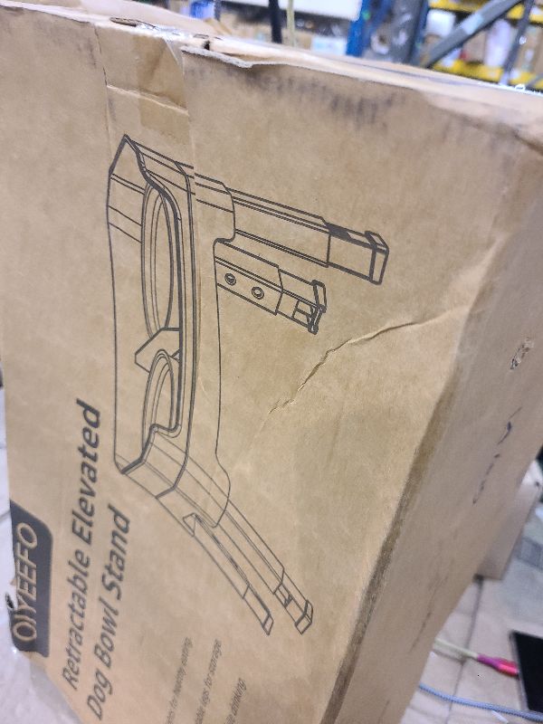 Photo 1 of 3 in 1 Large Elevated Dog Bowls: 4 Adjustable Height Raised Dog Bowl Stand with Mess Proof Design -Licking Plate with 2 * 53oz Food Bowls Gray