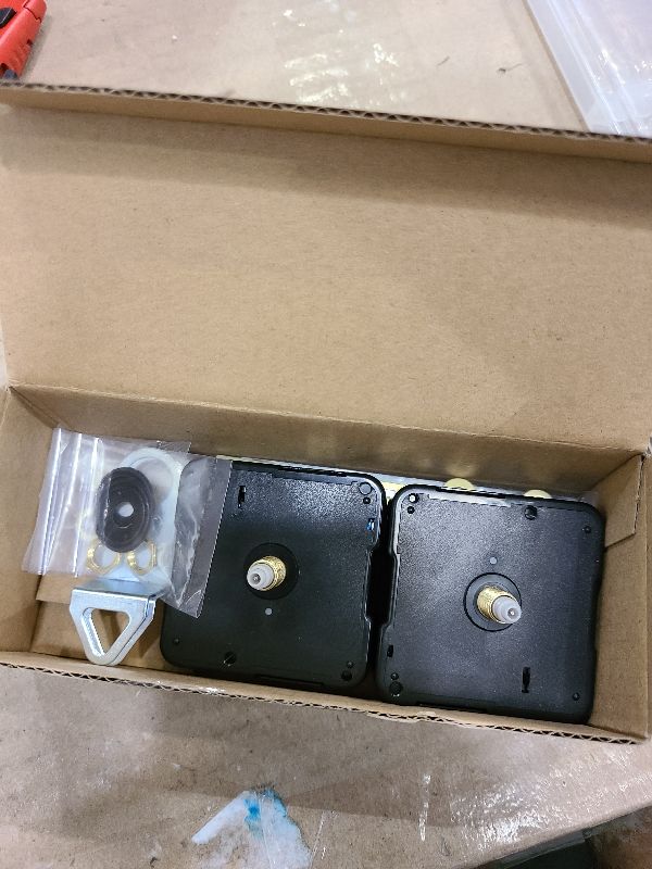 Photo 1 of 2 Pieces High Torque Long Shaft Clock Movement Mechanism with 5 Different Pairs of Hands Clock Repair Parts Replacement