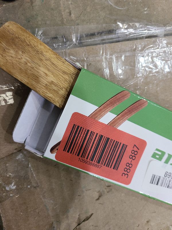 Photo 1 of 2 Pack Wooden Spurtle for Sourdough Starter, Mixing, Reaching Bottom of Jar, Dough Whisk, Long Handle Jar Spatula, Spurtles Kitchen Tools Teak Wood Kitchen Utensils kit for Baking, Cooking