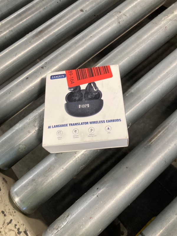 Photo 1 of ***HAS BEEN USED***AI Language Translation Earbuds Real Time, IAMJOY Language Translator Earbuds Open Ear Clip-On Design, 163 Language & Accents Two-Way Translator Device with APP for Travel Learning Business, Black