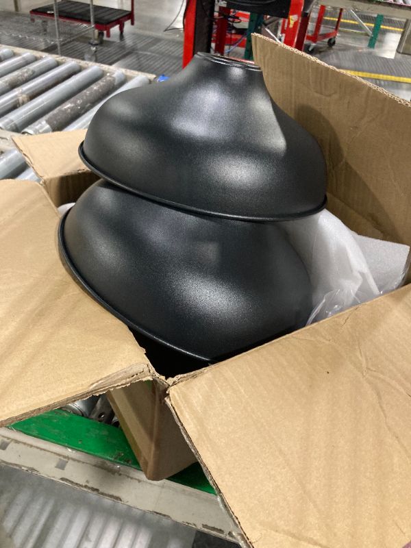 Photo 1 of ****ONLY 2***ALAISLYC Black Farmhouse Pendant Lights Matte Pendant Lighting for Kitchen Island Industrial Adjustable Height Vintage Dome Hanging Light Fixtures for Barn, Dining Room 3 Packs