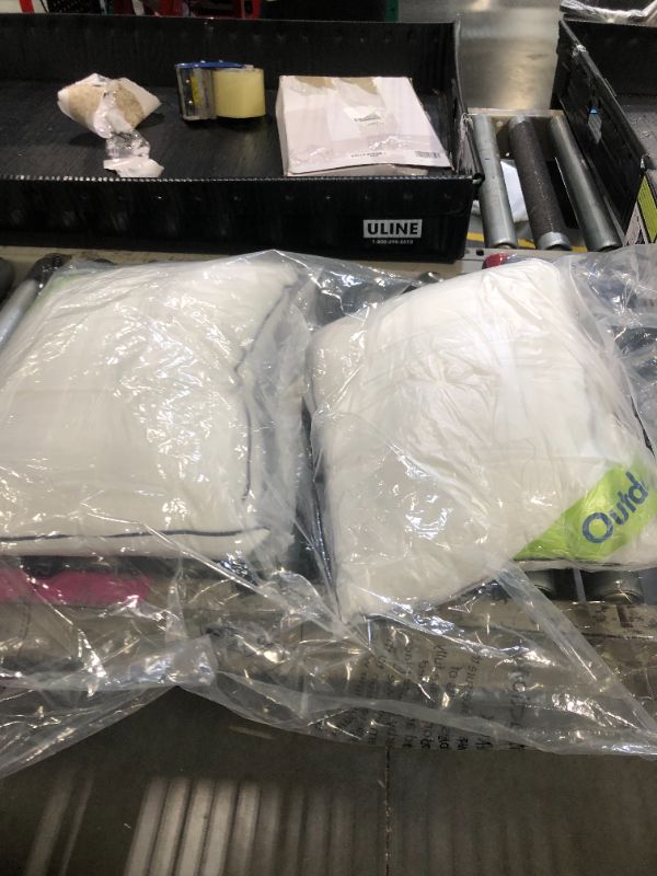 Photo 1 of ****only 2 pillow*****MIULEE 12x20 Outdoor Pillows, Pack of 4 Water Resistant Waterproof Pillow Inserts Decorative Stuffer for Sofa Couch Patio and Garden