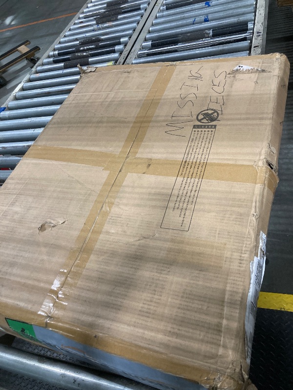 Photo 1 of *Minor Damaged* Claiks Electric Standing Desk, Adjustable Height Stand up Desk, 63x24 Inches Sit Stand Home Office Desk with Splice Board, White Frame/Nature Top