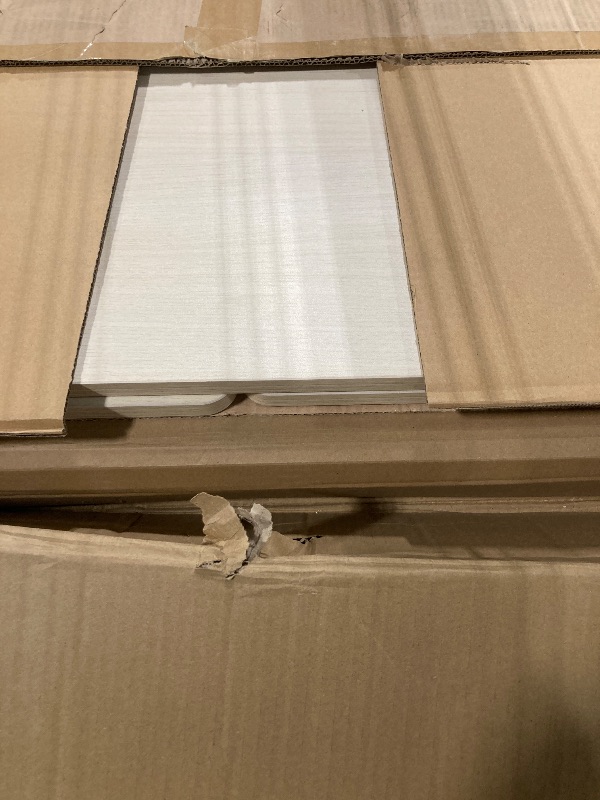 Photo 1 of *Minor Damaged* Claiks Electric Standing Desk, Adjustable Height Stand up Desk, 63x24 Inches Sit Stand Home Office Desk with Splice Board, White Frame/Nature Top