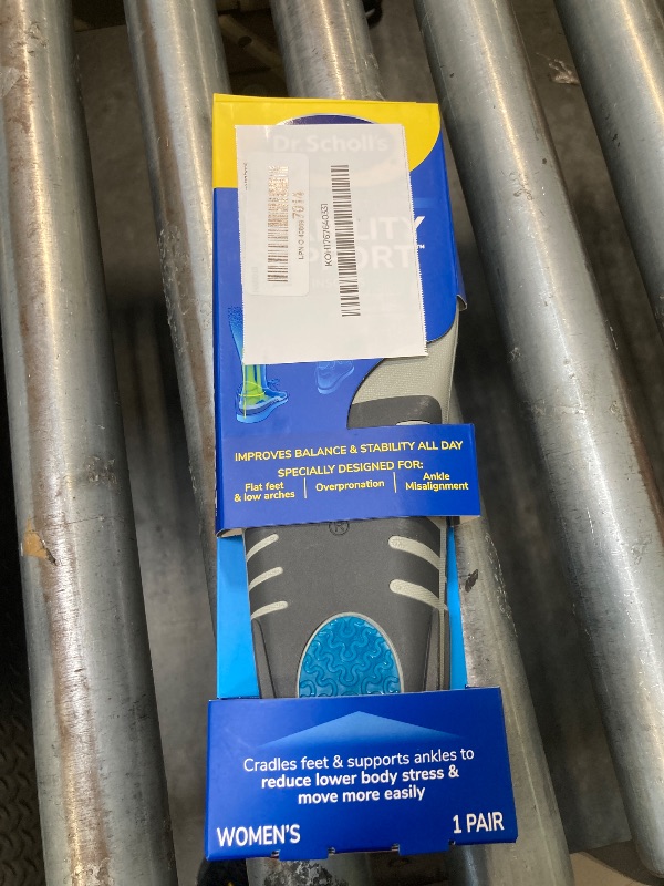 Photo 1 of ?Dr. Scholl's Stability Support Insoles, Flat Feet & Overpronation Low Arch Support, Improves Balance & Stability, Motion Control, Trim Inserts to Fit Shoes, Women's Size 6-10
********ORIGINAL PACKAGE*********