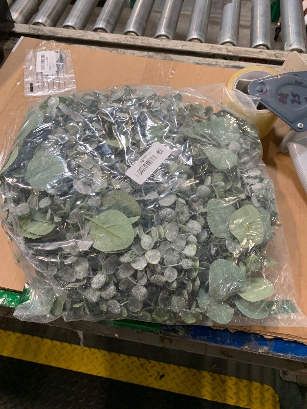 Photo 1 of  DIRTY/ NO RETURNS****
8.3' Long Faux Eucalyptus Greenery Garland - Silver Dollar Eucalyptus for Wedding Arch, Swag, Backdrop, Doorways, Mantel, Table Runner - Indoor/Outdoor