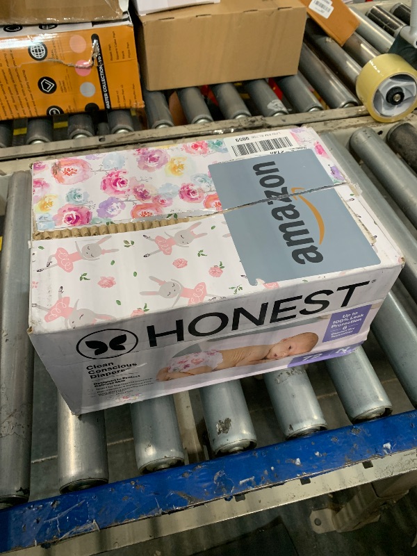Photo 1 of The Honest Company Clean Conscious Diapers for Delicate Skin | Up to 100% Leakproof | Hypoallergenic, Fragrance Free | Girl Prints | Club Box, Size Newborn, 72 Count (Prints May Vary)
