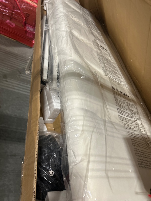 Photo 1 of ** SIMILAR IMAGE UNKNOWN SIZE OR MODEL OR MISSING PARTS***Allewie Queen Size Bed Frame with Adjustable Headboard, Faux Leather Platform Bed with Wood Slats, Heavy Duty Mattress Foundation, No Box Spring Needed, Noise-Free, Easy Assembly, White