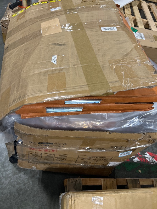 Photo 1 of *** SIMILAR IMAGE UNKNOWN SIZE OR MODEL INCOMPLETE SET** Loveseat Couch for Living Room, 86" Orange Velvet Sofa Couch with 2 Pillows & Gold Metal Legs, Modern Upholstered Sofa Love Seat Sectional Couches for Apartment Home Office