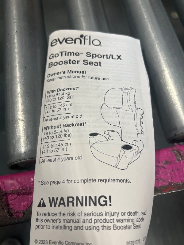 Photo 1 of
*** SIMILAR IMAGE UNKNOWN SIZEEvenflo GoTime LX Booster Car Seat (Astro Blue)