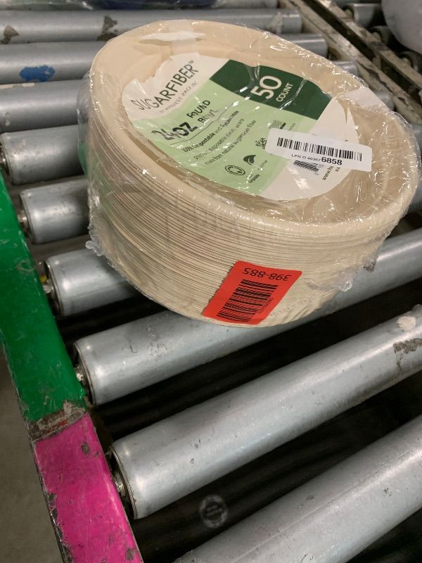 Photo 1 of [50 COUNT]Sugarfiber by Harvest Pack PFAS FREE 24oz Round Paper Bowls - Compostable Heavy-Duty Eco-Friendly Disposable Bagasse Bowl sugarcane made plant fibers for Meal Prep