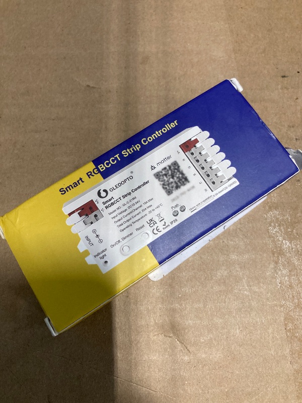 Photo 1 of GLEDOPTO Matter RGBCCT LED Controller 20A Current Max for PWM Analog LED Strip Light APP Voice Control RGBW RGB Dimmable Work with Homekit Google Amazon Echo Alexa (Matter Hub Required)