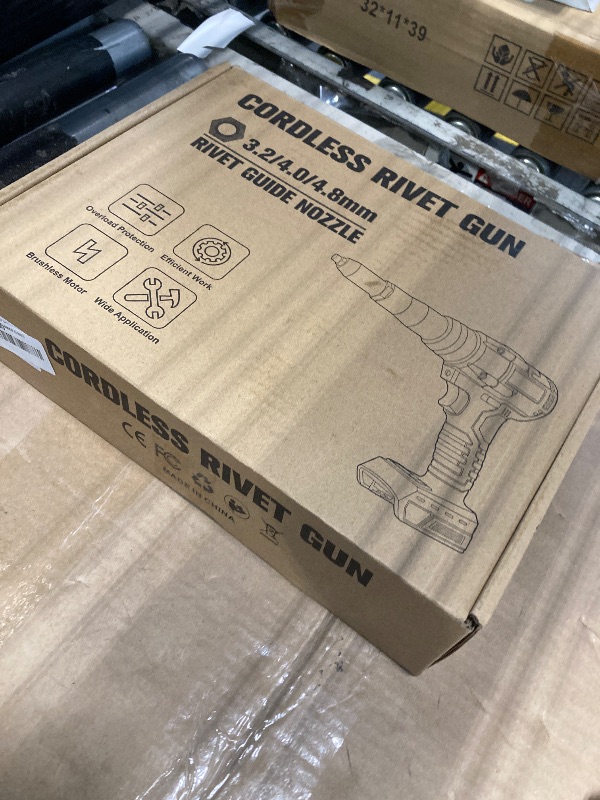 Photo 1 of Cordless Rivet Gun for Mil-Waukee 18V Battery, Electric Rivet Tool with LED Light, 3 Size for 1/8", 5/32", 3/16" Rivets–Brushless Blind Pop Rivet Gun Tool for Aluminum & Steel Rivets (Tool Only)