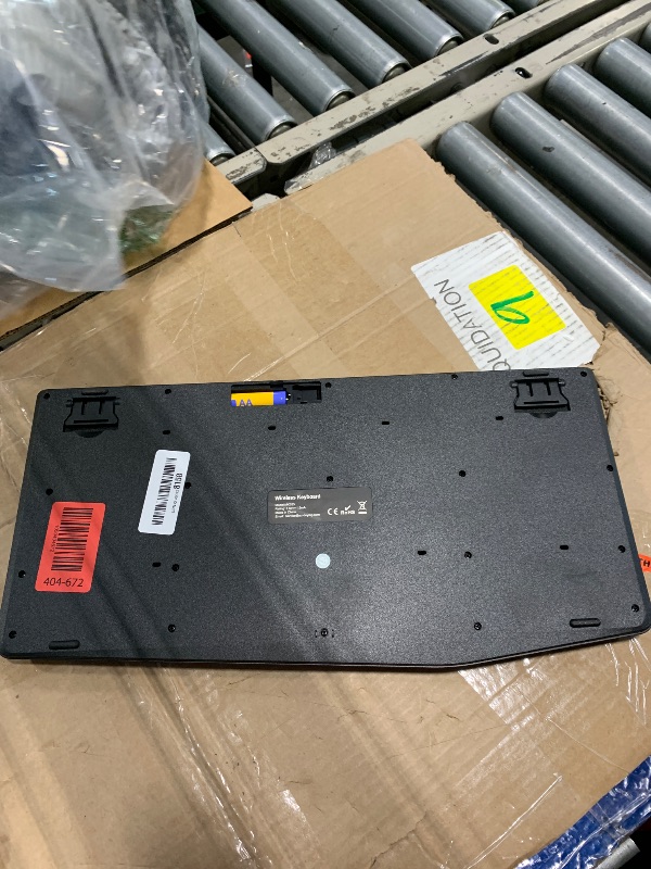 Photo 1 of ***** MISSING BATTERY COVER***** Wireless Keyboard and Mouse Combo with Palm Rest, Phone Holder, Full-Size Quiet Wireless Ergonomic Keyboard and Mouse, Comfortable Natural Typing Compatible for Windows, Laptop, Mac, PC