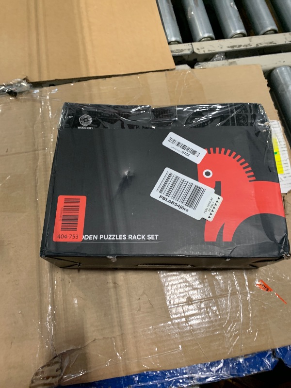 Photo 1 of *****MISSING Q ****** Wooden Puzzles for Toddlers with Storage Rack, WOOD CITY Toddler Puzzles Ages 3-6 for Kids, Learning Preschool Wood Puzzle for Boys and Girls-6 Pack Alphabet Number Shape Fruit Animal Vehicle