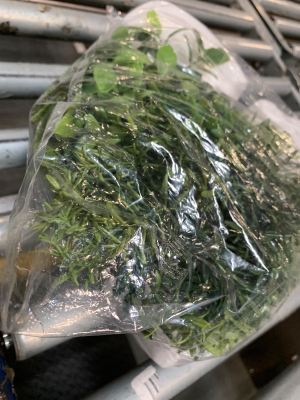 Photo 1 of **DON'T HAVE THE BASES** ONLY PLANTS**Winlyn 3 Pcs Faux Potted Plants Set - Artificial Eucalyptus, Rosemary, Boxwood Greenery in Small White Geometric Planters for Indoor Outdoor Desk Table Centerpiece Shelf Windowsill Home Office Decor