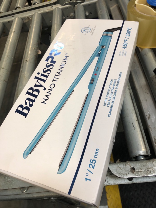 Photo 1 of **BROKEN CABLE **BaBylissPRO Nano Titanium Flat Iron Hair Straightener , 1/2" Ultra- Thin Hair Straightener Iron for Professional Salon Results and All Hair Types