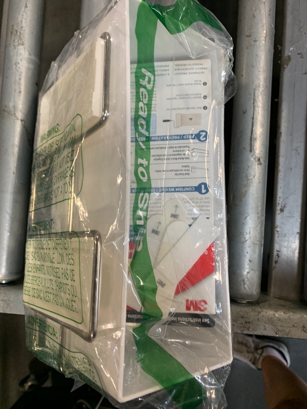 Photo 1 of * item missing mounting piece*Command Wall and Cabinet Organizer with Water Resistant Command Strips, Organize Your Bathroom, Easy to Open Packaging