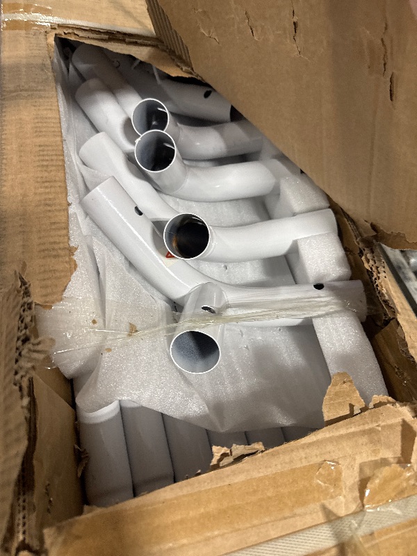 Photo 1 of ** ONLY TUBES** 10x20 ft Heavy Duty Car Canopy Galvanized Frame Carport Outdoor Party Tent Boat Shelter with Reinforced Structure, No Sidewall - Light Grey