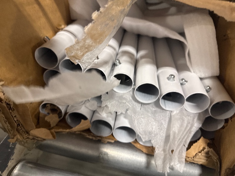 Photo 1 of ** ONLY TUBES** 10x20 ft Heavy Duty Car Canopy Galvanized Frame Carport Outdoor Party Tent Boat Shelter with Reinforced Structure, No Sidewall - Light Grey