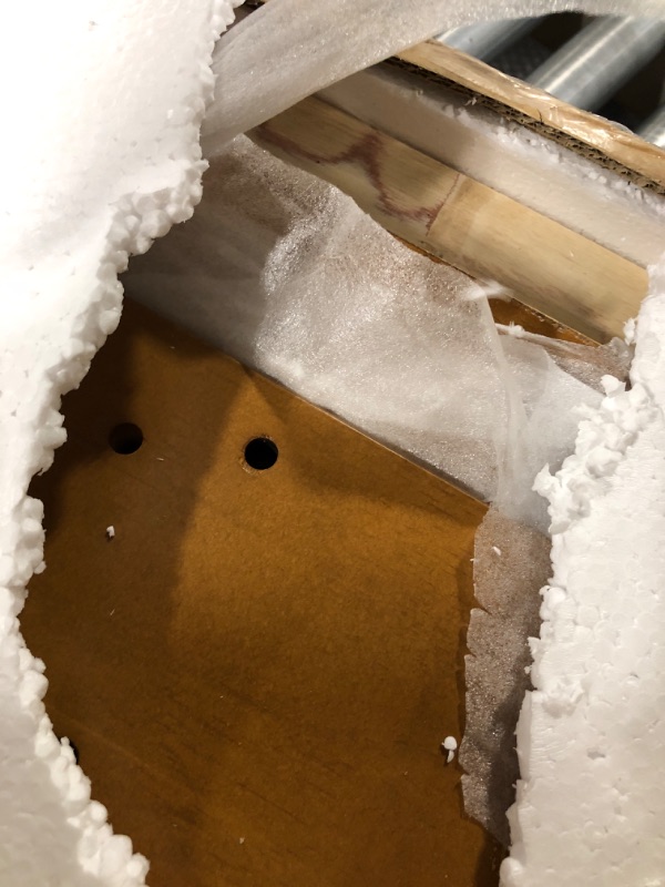 Photo 1 of ** 2 BOX PARTIAL SET** Merax Modern Queen Over Queen Size Wood Bunk Bed with Ladder and Twin XL Trundle, No Box Spring Required, Space-Saving, Wood Color