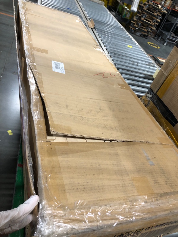 Photo 1 of ** 2 BOX PARTIAL SET** Merax Modern Queen Over Queen Size Wood Bunk Bed with Ladder and Twin XL Trundle, No Box Spring Required, Space-Saving, Wood Color