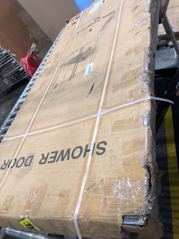 Photo 1 of ** BOX A PARTIAL SET  ** Mainzel Frameless Sliding Shower Door, 56-60 in W × 76 in H, Shower Glass Door, SGCC-Certified 3/8" (10 mm) Tempered Glass, Double Sided Easy Clean,Walk-in Shower Door, Minimalist Style, Mirror