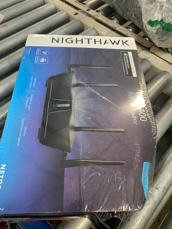 Photo 1 of ** FACTORY SEALED** NETGEAR Nighthawk 6-Stream Dual-Band WiFi 6 Router (RAX54S) – Security Features, AX5400 Wireless Speed, Up to 5.4 Gbps, Covers up to 2,500 sq. ft., 25 Devices - 1-Year Armor Subscription Included