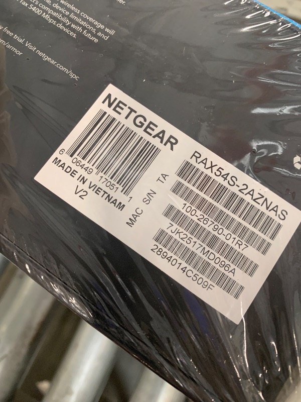 Photo 1 of ** FACTORY SEALED** NETGEAR Nighthawk 6-Stream Dual-Band WiFi 6 Router (RAX54S) – Security Features, AX5400 Wireless Speed, Up to 5.4 Gbps, Covers up to 2,500 sq. ft., 25 Devices - 1-Year Armor Subscription Included