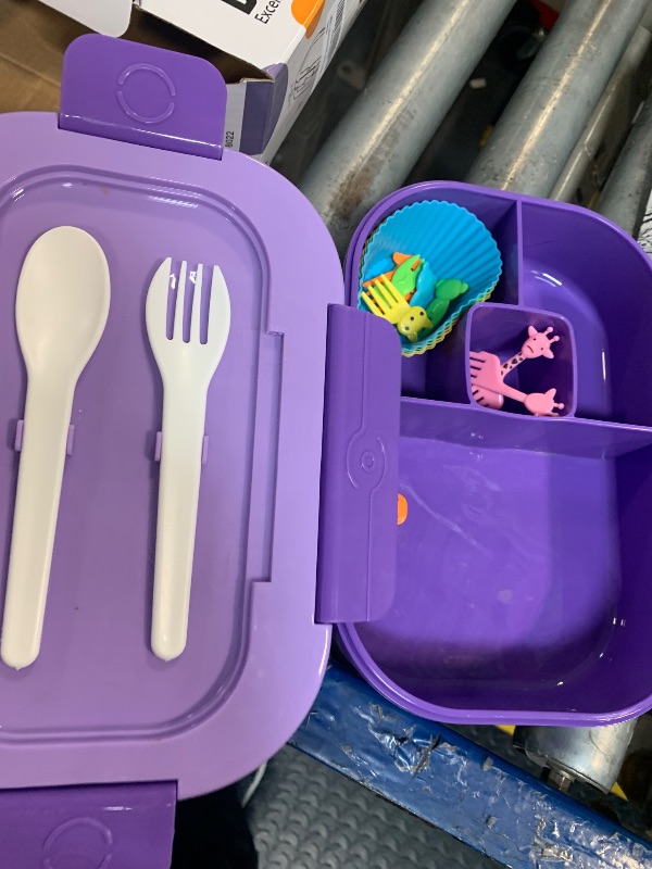 Photo 1 of ** DAMAGE** Jelife Lunch Box Kids Bento Box - 1300ml Large Bento-Style Bento-Box Adults Lunch Box, Ideal Leak Proof Bento Lunch Boxes for Kids School, BPA Free Lunchbox Containers for Teens Toddlers, Purple