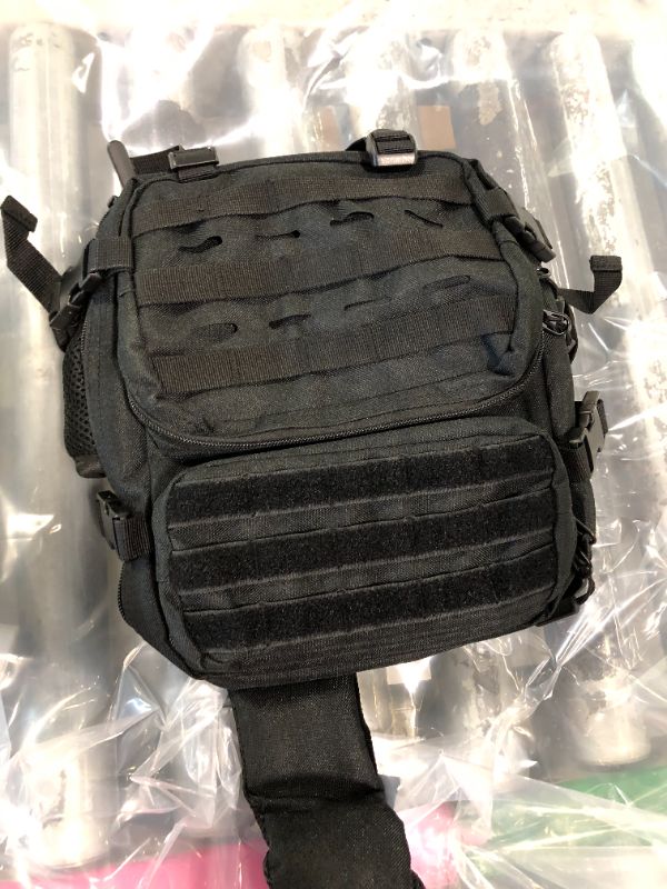 Photo 1 of ***NO FLAG***HongXingHai 9L Mini Tactical Backpack 9L Assault Pack 9L Tactical Backpack Hiking Fitness Backpack(Black)