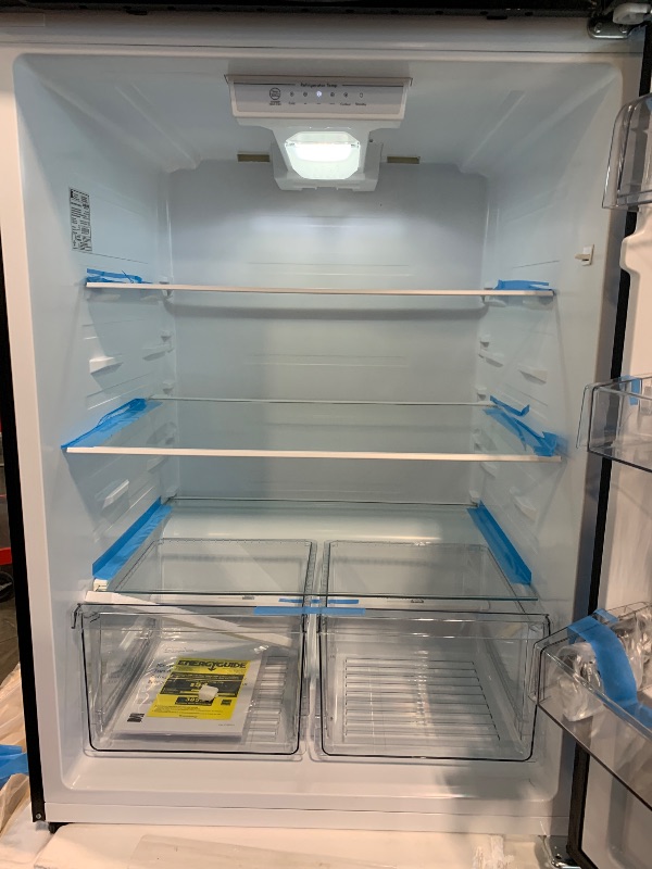 Photo 1 of **MINOR DENTS AROUND**Kenmore 33 in. 20.5 cu. ft. Capacity Refrigerator/Freezer Full-Width Adjustable Glass Shelving, Humidity Control Crispers, Black