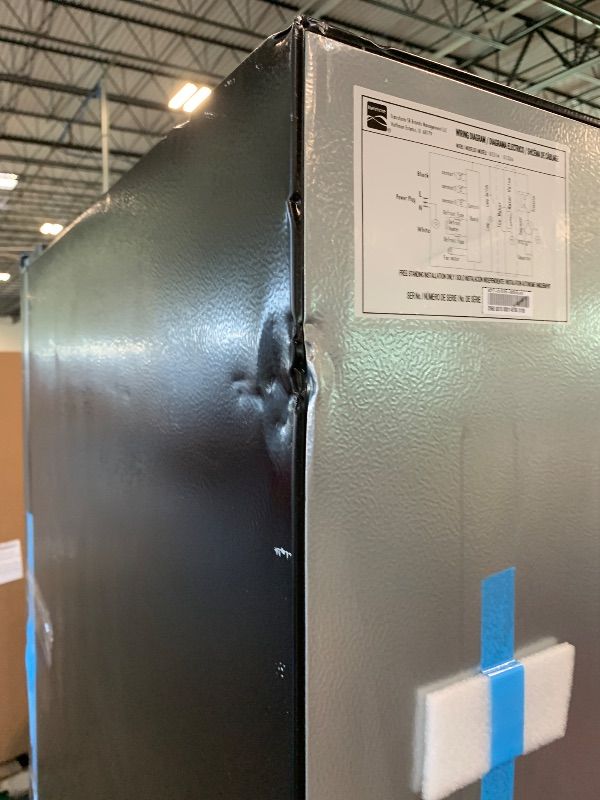 Photo 1 of **MINOR DENTS AROUND**Kenmore 33 in. 20.5 cu. ft. Capacity Refrigerator/Freezer Full-Width Adjustable Glass Shelving, Humidity Control Crispers, Black