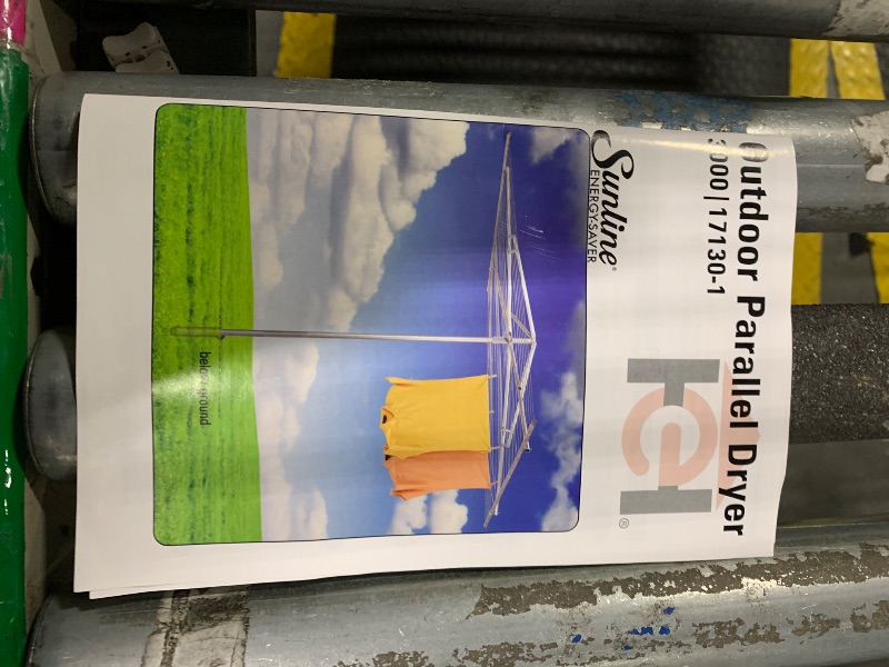 Photo 1 of *Minor Damaged*
Household Essentials 17130-1 Rotary Outdoor Umbrella Drying Rack | Aluminum | 30-Lines with 210 ft. Clothesline,Silver