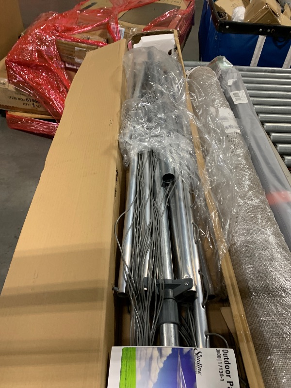 Photo 1 of *Minor Damaged*
Household Essentials 17130-1 Rotary Outdoor Umbrella Drying Rack | Aluminum | 30-Lines with 210 ft. Clothesline,Silver