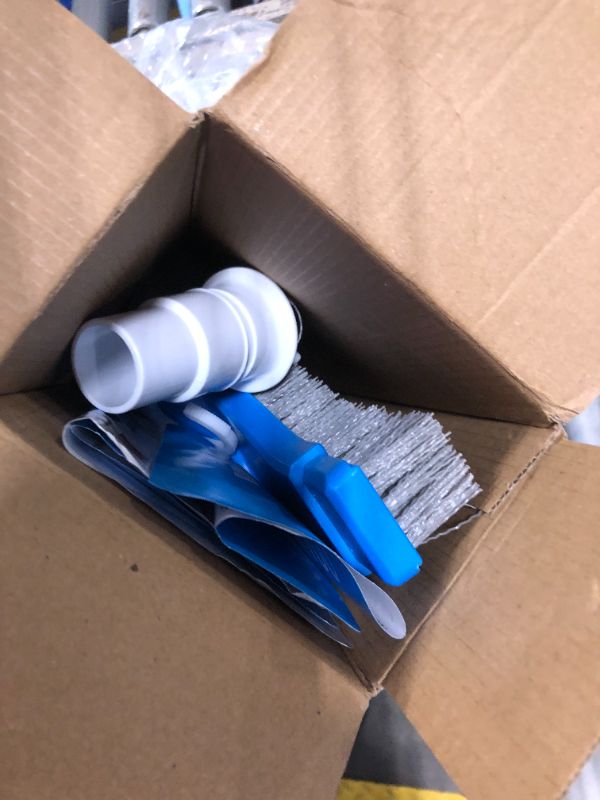 Photo 1 of (2025 Upgraded) 20" 2 in 1 Pool Brush Vacuum Head with Swivel Hose Connection & Sturdy Nylon Bristles for Heavy Duty Inground & Above- Ground Pool Cleaning - Connecting 1-1/4" or 1-1/2" Hose (No Pole)