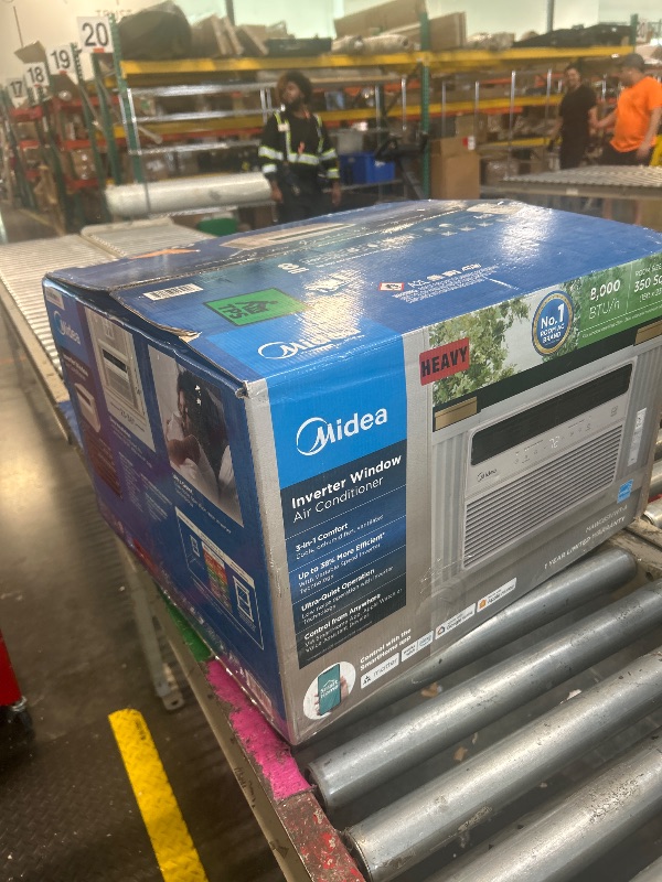 Photo 1 of *****BRAND NEW ITEM*****
Midea 8,000 BTU Smart Inverter Window Air Conditioner with APP, Alexa Control, 115V AC Unit Cools up to 350 Sq. Ft, Quiet Operation, Energy Saving, Remote & Easy Installation Kit, White