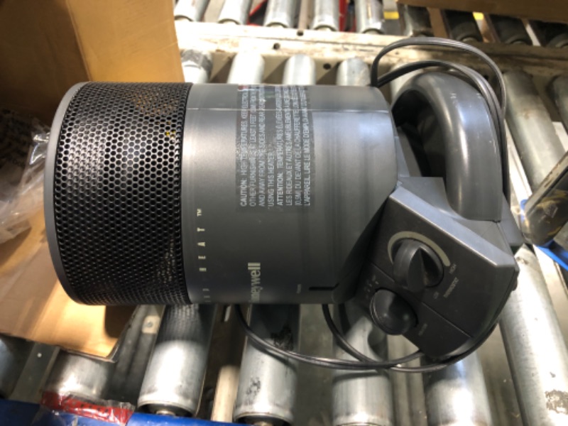 Photo 1 of ** UNTESTED*** Honeywell HHF370B 360 Degree Surround Fan Forced Heater with Surround Heat Output Charcoal Grey Energy Efficient Portable Heater with Adjustable Thermostat & 2 Heat Settings , Black