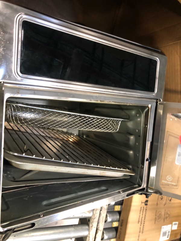 Photo 1 of ** VERY USED/ UNTESTED****Kitchen Elite®Air Fryer French Door Oven,26.4 Qt Easy Cleanup & Use Large Countertop Toaster Oven Combo,18 Presets & 1 Preheat & 1 Light,Multi-Layer Cooking,4 Accessories,Stainless Steel