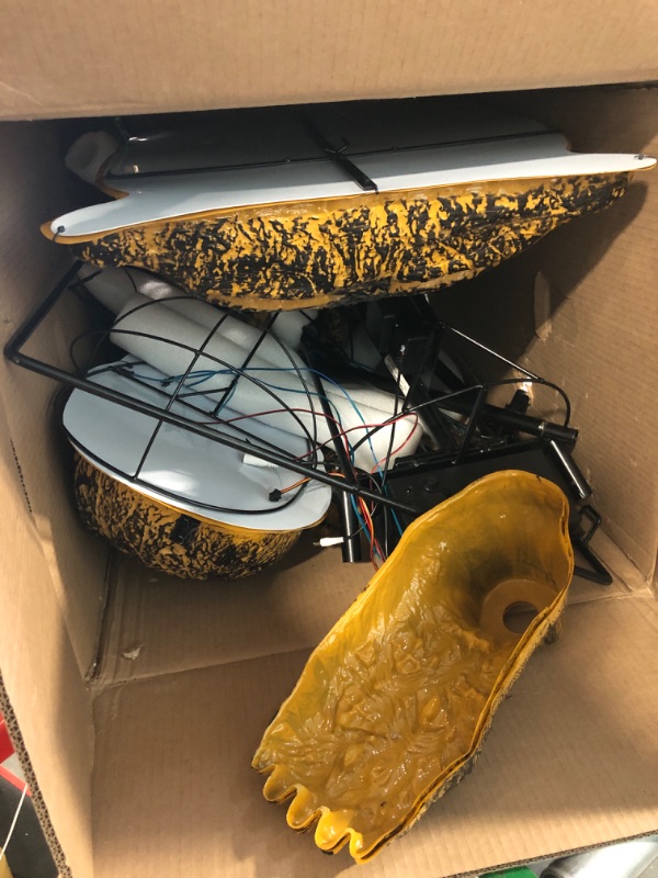 Photo 1 of ** very used/ untested/ missing parts**Haunted Hill Farm Motion-Activated 7.5-Ft. Tall Smoldering Ghoul, Plug-in Talking Scare Prop Animatronic with Spooky Sound Effects and Lights for Indoor or Covered Outdoor Creepy Halloween Decoration