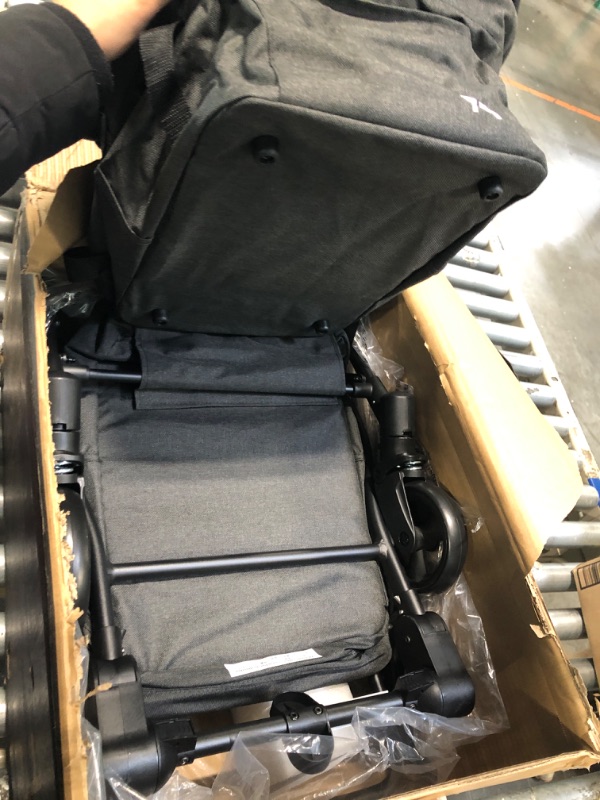 Photo 1 of ** USED***Beberoad Pets T1 Double Pet Stroller for 2 Small Dogs or Cats Lightweight Foldable Double Cat Stroller with Detachable Carrier (Black)