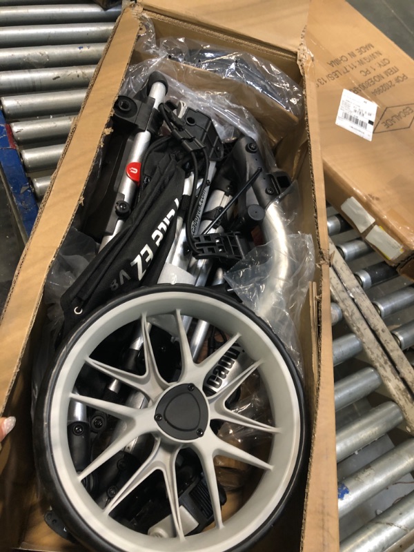 Photo 1 of ** USED** Caddytek CaddyLite EZ V8 Golf Push Cart - Lightweight 3 Wheel Foldable Cart with One-Click 2-Step Folding, EVA Wheels, Adjustable Handle, Cooler Basket, Umbrella & Drink Holder, Compact Golf Cart