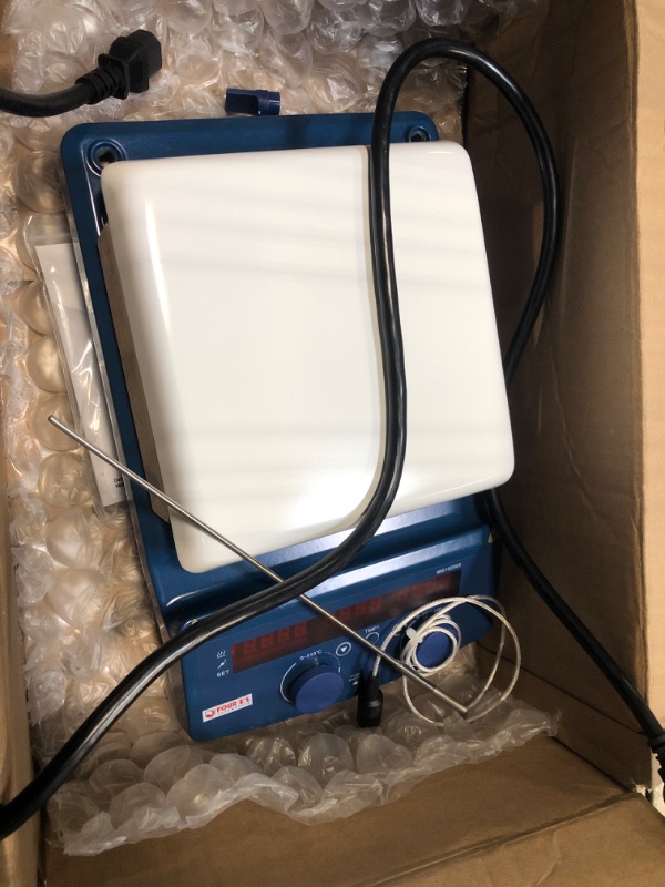 Photo 1 of *** USED / UNTESTED****FOUR E'S SCIENTIFIC 510?/950°F 7 Inch Magnetic Stirrer Hot Plate with Timer Max 20L Stirring Capacity 50-1500RPM 110V