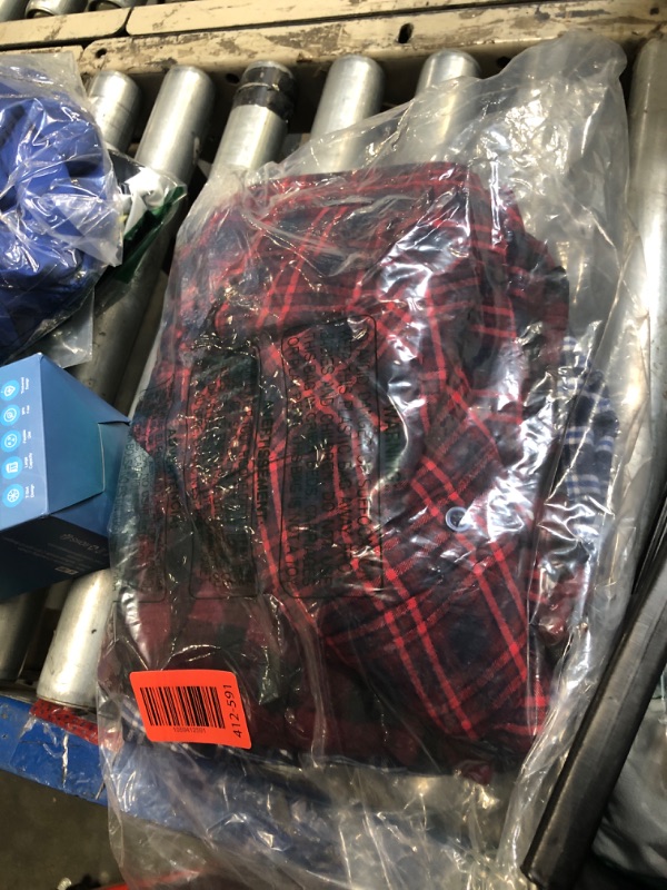 Photo 1 of ** ONLY TWO** Real Essentials 3 Pack: Men's Long-Sleeve Flannel Button Down Plaid Casual Shirt (Available in Big & Tall)- Set 4, 4X Tall