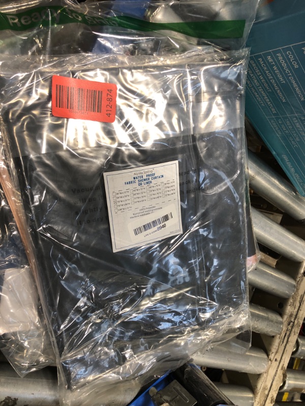 Photo 1 of **HOOKS ARE NOT INCLUDED** ALYVIA SPRING Waterproof Fabric Shower Curtain Soft Hotel Quality - 3 Magnets at Bottom, Premium Black Shower Curtain Liner for Bathroom, Light-Weight Cloth & Washable - 72x72, Black